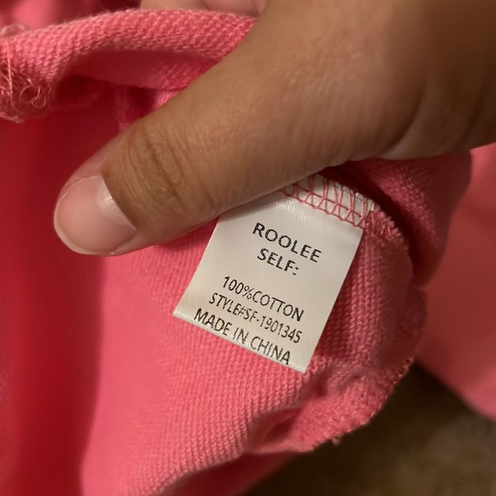 Pink Ruffled Hem Women’s Sweatshirt - Picture 6 of 7
